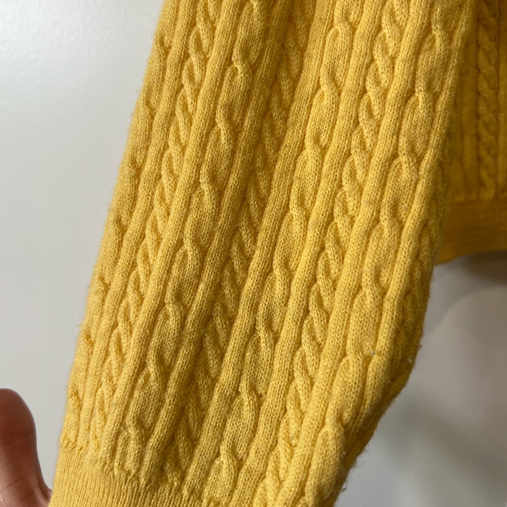 Pendleton Yellow Crew Neck Sweater Ribbed Knit - image 3